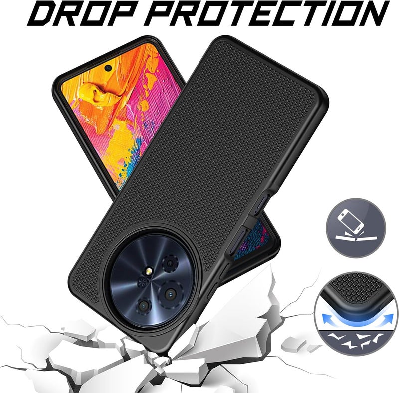Mocotto for TCL 60 XE NXTPAPER 5G/TCL 50 XL 5G Case with Tempered Glass Screen Protector,Dual Layer Heavy Duty Shockproof Protection (Black) - Image 4